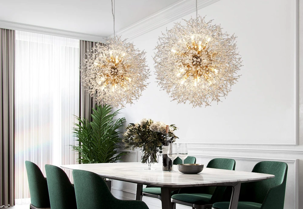 large glass globe chandelier